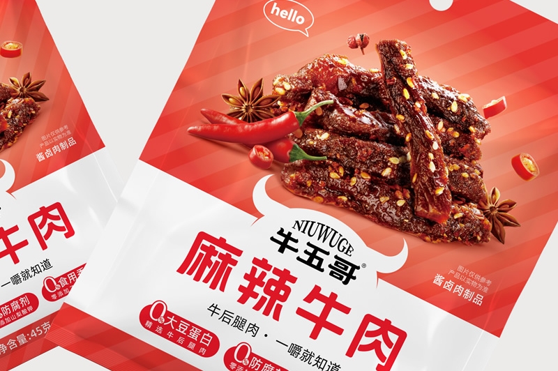 四喜案例“牛五哥”牛肉干：用包裝設計撬動貨架競爭力，打造高復購零食品牌